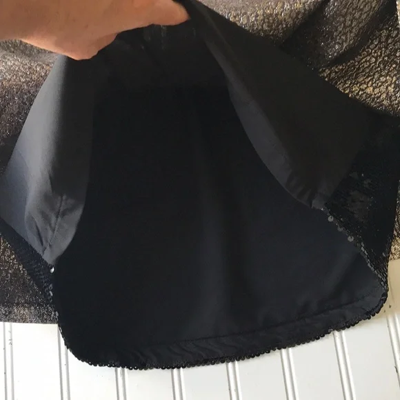 Sachin & Babi cocktail mini dress metallic gold silver black mesh sequin NWT - Picture 14 of 16